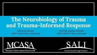 (ASL Provided) 2/24/26: MCASA's SAVAT: The Neurobiology of Trauma