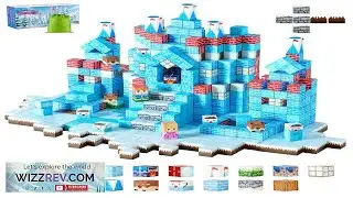 VEVOR Magnetic Blocks 150 PCS Glacier Castle Set Magnetic Building Cubes