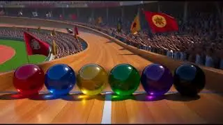 Epic Marble Race on a Wooden Track | High-Speed Stadium Showdown
