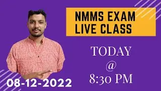 Nmms Exam Live / Important Questions Discussion