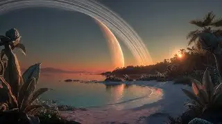 1 Hour Chill Ambient | Alien Beach Twilight &ndash; Exomoon Serenity
