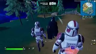 Fortnite Anakin Skywalker Marches With Shock Troopers In Lobby.
