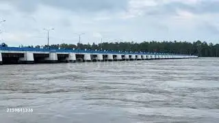 Time lapse of irrigation water from radial gates of Teesta Barrage Project,  Bangladesh.