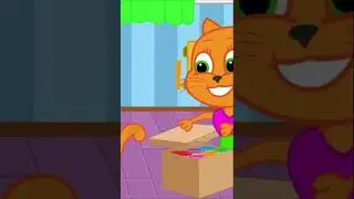 Cats Family in English - play doh Cartoon for Kids #shorts #cat