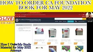 How to order new CA FOUNDATION BOOK for May 2022/Nov 2022 _How to order ICAI study material May 22
