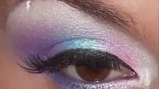 pink purple and blue makeup tutorial using 80 colour palette