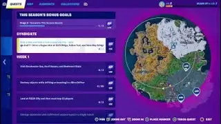 Fortnite Syndicate Stage 2 of 7 Drive a rogue bike at Drift Ridge, Fallow Fuel, and Neon Bay Bridge