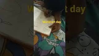 Easy drawing for small child .. happy world art day..#world #worldart