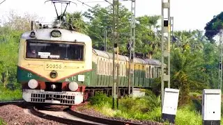 Staff special train during Lockdown||BDC-kWAE patrolling special Emu smoothly entering a huge carve