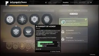 12% Medals Earned Progress - Mountaintop Quest (Calculated Trajectory - Competitive - Destiny 2)