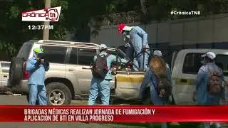 Labores para erradicar el zancudo en Villa Progreso, Managua - Nicaragua
