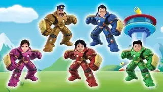 Shiva ANTV Transform into Hulkbuster Finger Family Song Preschool Education for Kids and Toddlers