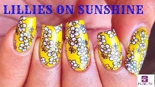 White Flowers on a Sunny Yellow - DIY-Reverse Stamping - 2018 ||KADS||