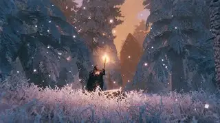 Peaceful Winter Journey in Valheim ❄ | Relaxing Survival Ambience