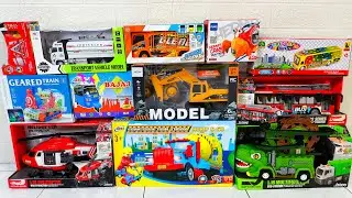 Unboxing Excavator, Train, Truck, Bus, Helicopter, Tow Truck, Racing Car