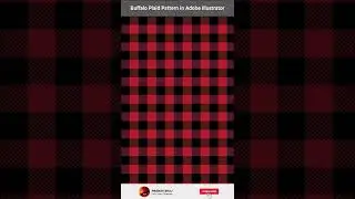 Buffalo Plaid Pattern in Illustrator | lumberjack plaid in illustrator #shorts