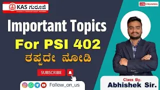 Most Important Topics for #PSI 402