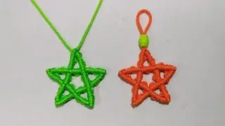 TUTORIAL MEMBUAT SOUVENIR KALUNG & GANTUNGAN KUNCI BINTANG,TALIKUR,LANYARD,STAR MACRAME KEYCHAIN,DIY