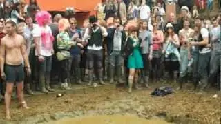Mud wrestling at Secret Garden Party