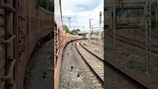 A nice curve near basin bridge❤️ #train #trainzlover #indianrailways #railwaycontent #railvlogger