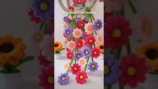 how to make flower crafts with pipe cleaners | diy fuzzy wire flowers #diytutorial #handmadecraft