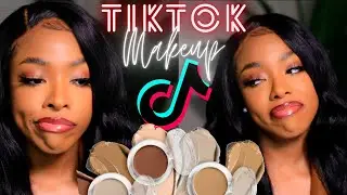 TRYING VIRAL TIKTOK MAKEUP | KAT VON D GOOD APPLE FOUNDATION | NATURAL MAKEUP ROUTINE | Ktura Kay