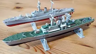 Royal Navy Leander class HMS Arethusa and Scylla frigates