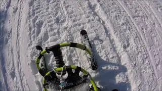 Sylvette sliding with her Yukon Hammerhead Pro HD