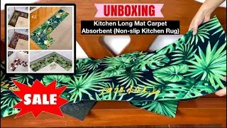 Unboxing Affordable 2 Pcs Kitchen Rug | Non-slip mat carpet | Buy on Shopee/ Lazada
