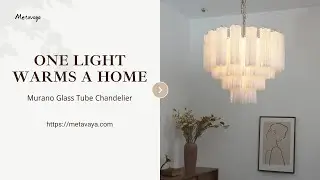 Murano Glass Tube Chandelier