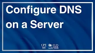 Packet Tracer: Configure DNS on a Server