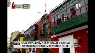 Diligencia en despacho de jueza que orden&oacute; suspensi&oacute;n de elecci&oacute;n de miembros del TC