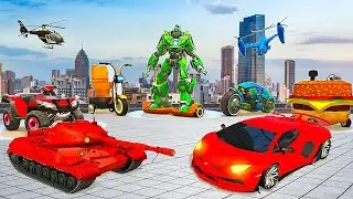 Police Car Tiger Robot Wars: Robot Battle in the City - Android GamePlay