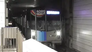横浜市営地下鉄4000形快速 後面展望（湘南台→あざみ野）