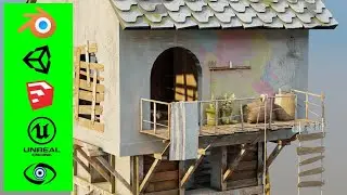 Urban Watch Tower &ndash; Post-Apocalyptic Game Asset | Blender + PBR Textured | 3D Model Showcase