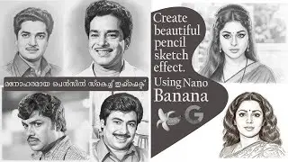 Create a beautiful pencil sketch portrait effect using nano banana.