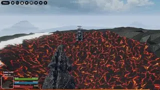 Beam clash ontop of a volcano