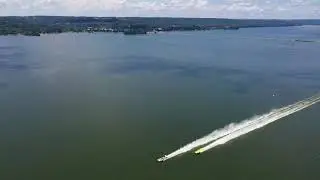 Turn 2 Drone View (4K): 2021 Guntersville Hydrofest Heat 3A