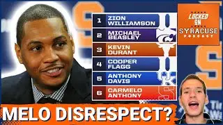 OUTRAGE: Syracuse Basketball Legend Carmelo Anthony DISRESPECTED in One-and-Done Season Rankings