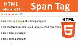 HTML Tutorial #23 - Span Tag in HTML to Group inline Elements