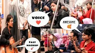 Metro Singing 🚇 Nonstop fast 10min Mashup | Shocking Reaction 😱 Public | Singing In Public | Naveen