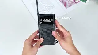 SEANCHEER J-169 Portable Radio: AM/FM, AA battery, back clip, lanyard, headphone jack, easy to carry