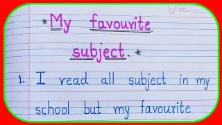My Favourite subject English|Essay on my Favourite subject|Paragraph On My favourite subject