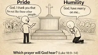 Prayer and Humility 🛐 | International Sunday School Lesson | 📖 Luke 18:9-14 #UrMinWord #LetsGoIn ⛪️ 