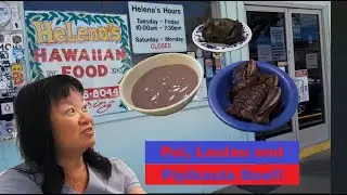 Helena's - Classic Hawaiian Cusine - Poi, Laulau & Pipikaula Beef! #hawaiifoodie #honolulu