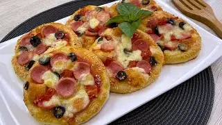 Sovushga ulgurmaydi! To'yimli Mini Pitsalar / Даже остыть не успеет! Простая и сытная мини-пицца
