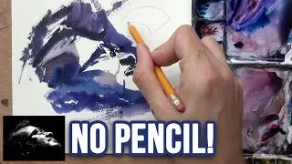 Watercolor Portraits WITHOUT Pencil ✏️❌