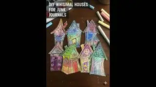 DIY Whimsical Houses for Junk Journals | Mixed Media + Free Canva Template