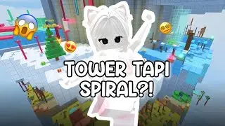 CHALLENGE NAMATIN TOWER YANG BENTUK NYA SPIRAL 🌀😱!!! || ROBLOX INDONESIA 🇮🇩