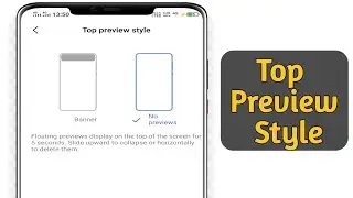 how to Notification Top Preview Style | top preview style in vivo